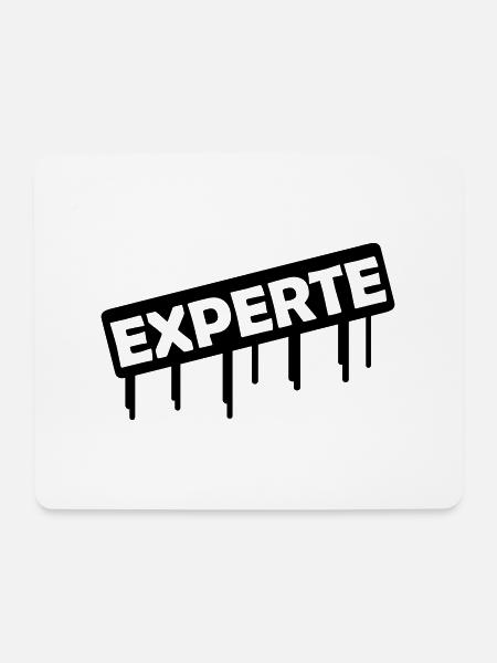 experte - Mousepad (Querformat) - Weiß