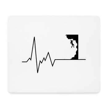 herzschlag bouldern - Mousepad (Querformat) - Weiß - Vorne