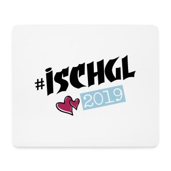 ischgl 2019 herzchen - Mousepad (Querformat) - Weiß - Vorne