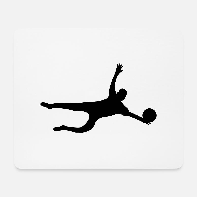 torwart - Mousepad (Querformat) - Weiß