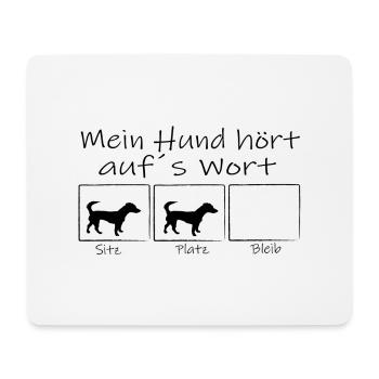 mein Jack Russell Terrier hoert aufs Wort - Mousepad (Querformat) - Weiß - Vorne