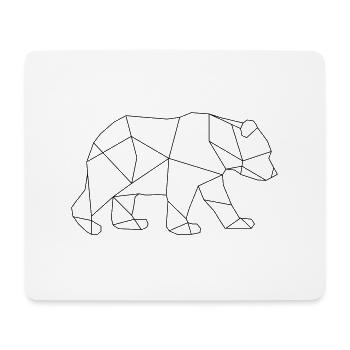 Polar Bear Polar Bear Bear Geometric Ice North Pole Arctic - Mouse Pad (horizontal) - white - Front
