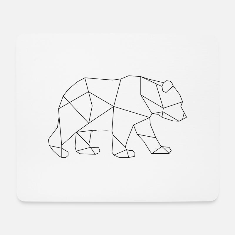 Eisbär Polarbär Bär Geometrisch Eis Nordpol Arktis - Mousepad (Querformat) - Weiß