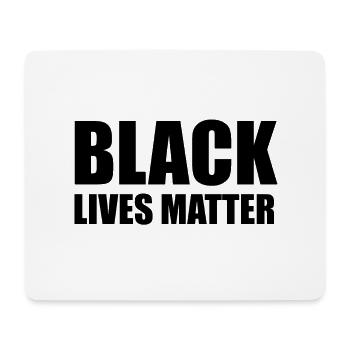 Black lives matter - chemise anti-racisme - Tapis de souris (format paysage) - blanc - Devant