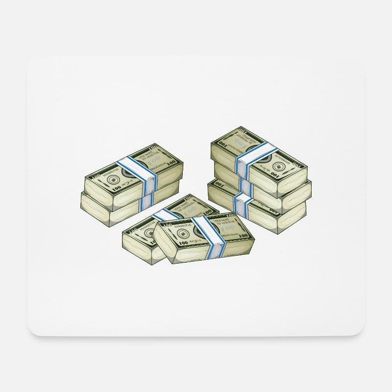Cash - Mousepad (Querformat) - Weiß