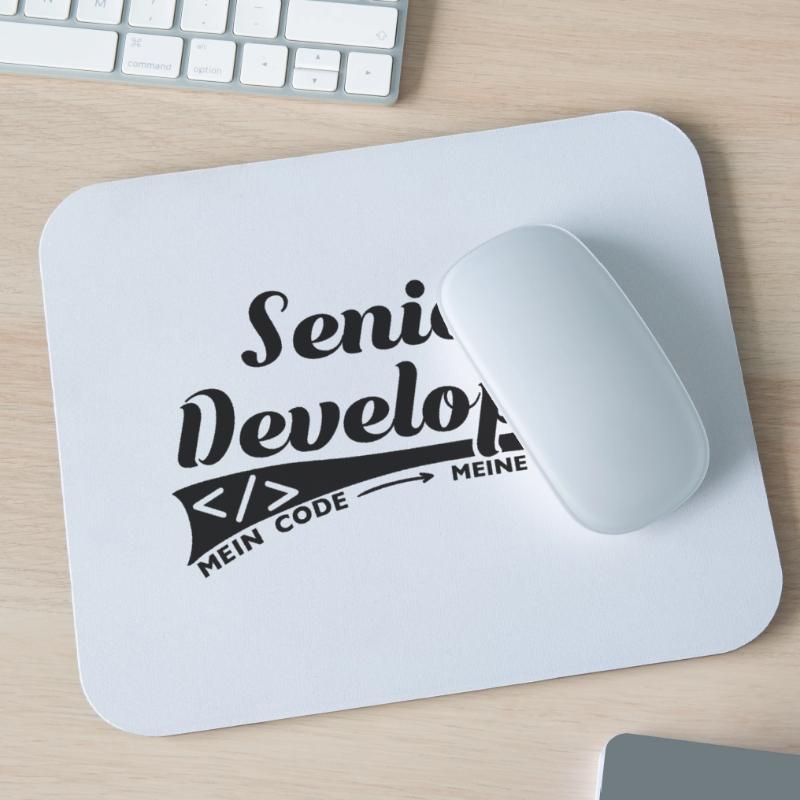 Senior Developer Software Developer Gift Nerd Mouse Pad (horizontal)