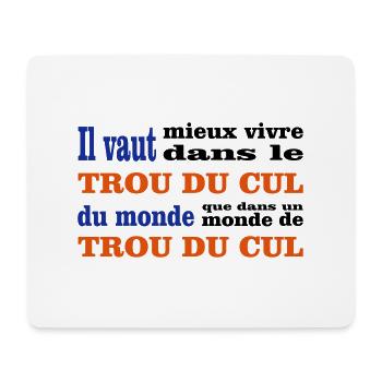 TROU DU CUL - Tapis de souris (format paysage) - blanc - Devant