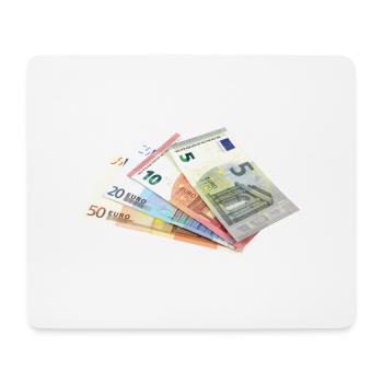 De l’argent. Billets en euros - Tapis de souris (format paysage) - blanc - Devant