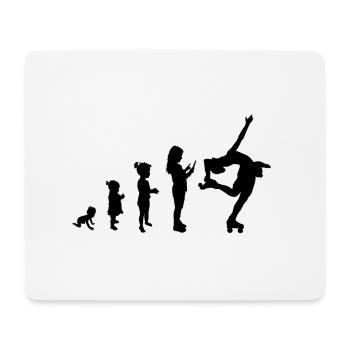Evolution roller skating 2 - Mousepad (Querformat) - Weiß - Vorne