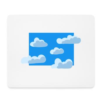 Blauer Wolkenhimmel - Mousepad (Querformat) - Weiß - Vorne