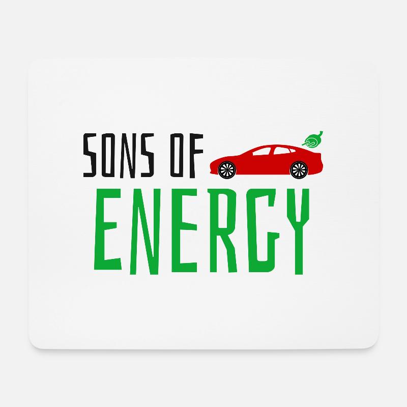 Elektroauto saubere Energie Sons of Energy - Mousepad (Querformat) - Weiß