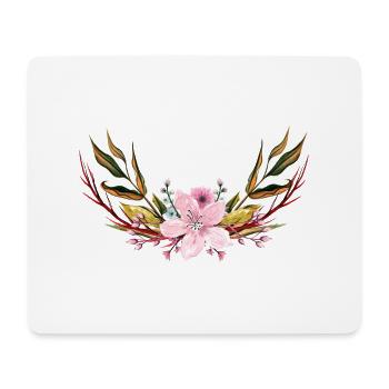 Fleurs - Tapis de souris (format paysage) - blanc - Devant