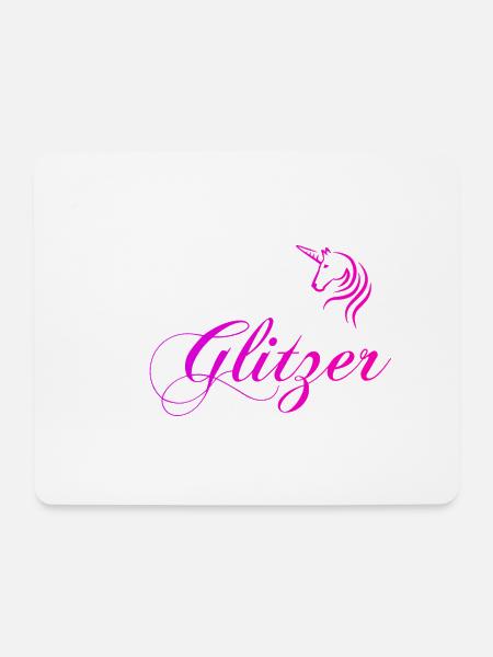 Team Glitzer - Mousepad (Querformat) - Weiß