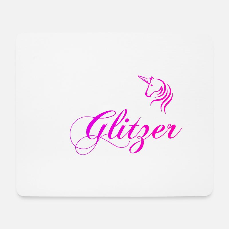 Team Glitzer - Mousepad (Querformat) - Weiß