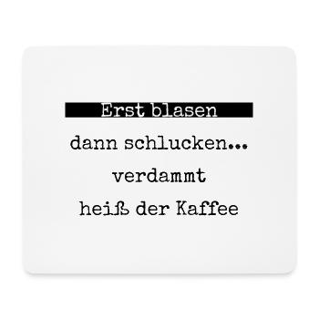 arbeitskollegin bücher bürohumor heiß haustier - Mousepad (Querformat) - Weiß - Vorne