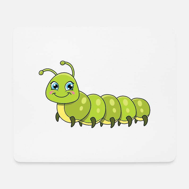 Raupe - Mousepad (Querformat) - Weiß