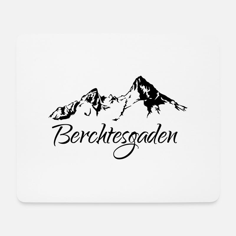 #Berchtesgaden Schriftzug Watzmann Berg Fun Bayern - Mousepad (Querformat) - Weiß