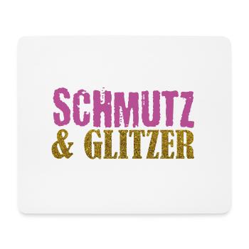 Muddy run shirt mud Schmutz Glitzer Lauf Frauen - Mousepad (Querformat) - Weiß - Vorne