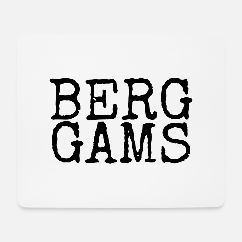 wandern Hobby berggams klettern geschenkidee alpen - Mousepad (Querformat) - Weiß
