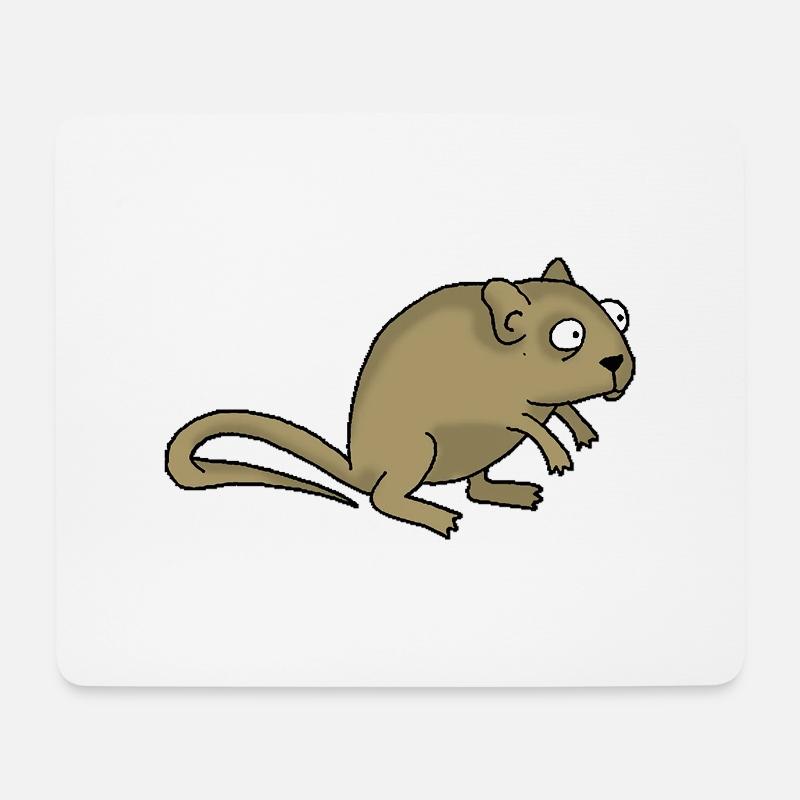 Maus - Mousepad (Querformat) - Weiß