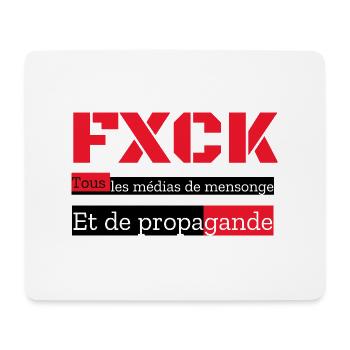FXCK Les médias - Tapis de souris (format paysage) - blanc - Devant