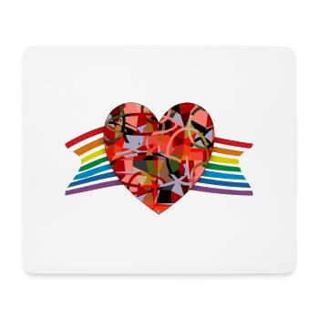 Herz - Mousepad (Querformat) - Weiß - Vorne