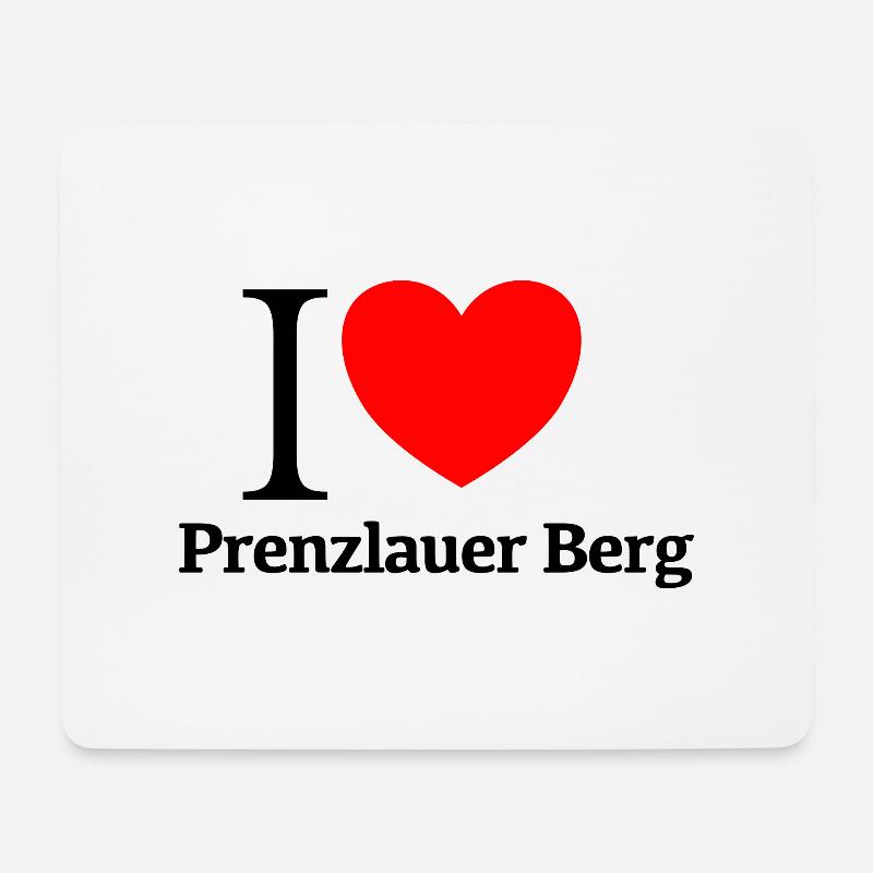 I LOVE PBERG - Mousepad (Querformat) - Weiß