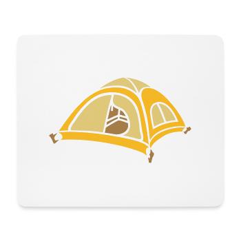 Design Cool Tente Camping - Tapis de souris (format paysage) - blanc - Devant
