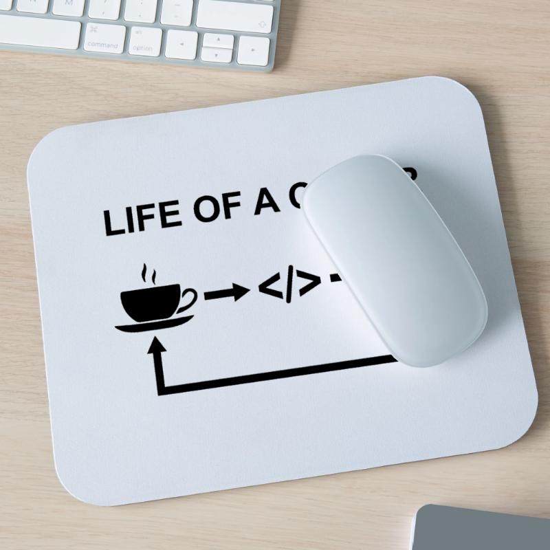 Life Of A Coder Software Developer Programmer Nerd Mousepad (Querformat)