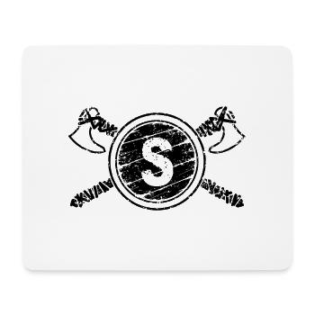 bouclier transparent noir - Tapis de souris (format paysage) - blanc - Devant