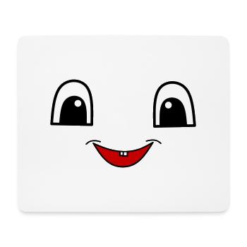 Visage mignon - Tapis de souris (format paysage) - blanc - Devant