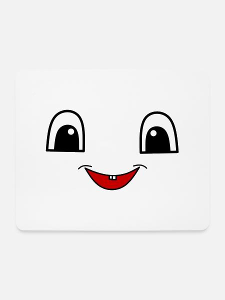 Cute face - Mousepad (Querformat) - Weiß