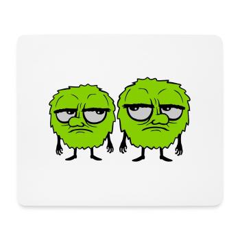 2 Monster Augen verdrehen - Mousepad (Querformat) - Weiß - Vorne