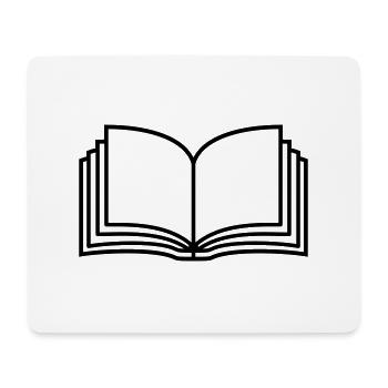 Pages de livres ouverts de romans - Tapis de souris (format paysage) - blanc - Devant