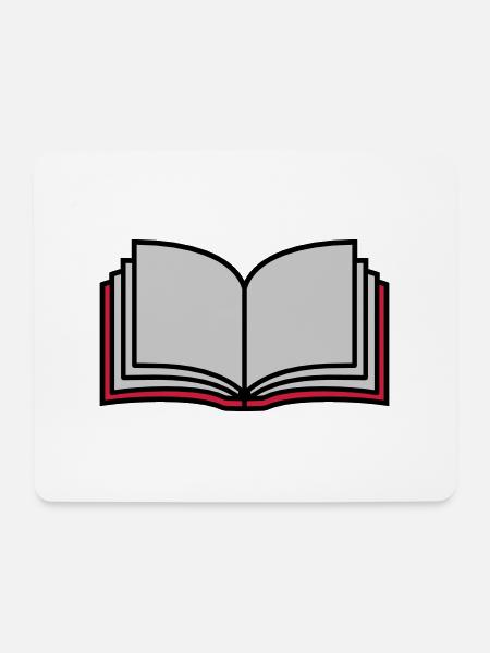 School Open Book Pages - Mouse Pad (horizontal) - white