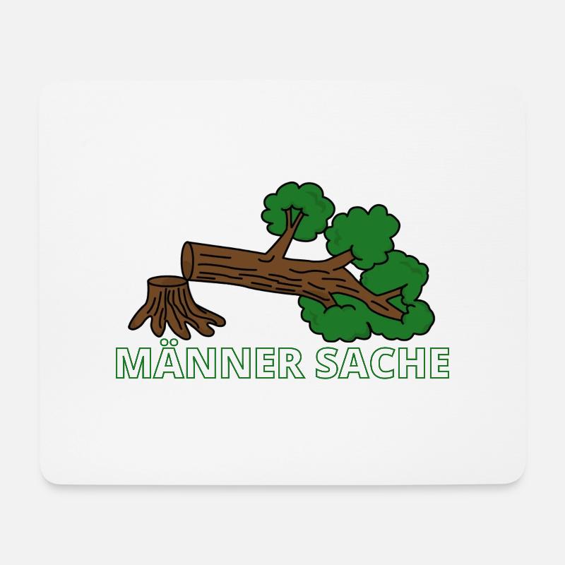 Männer Sache Holzfäller - Mousepad (Querformat) - Weiß