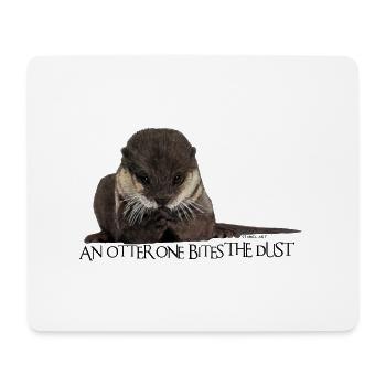 An Otter One Bites the Dust - Mousepad (Querformat) - Weiß - Vorne