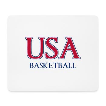 USA Basketball - Couleurs nationales - États-Unis - Tapis de souris (format paysage) - blanc - Devant