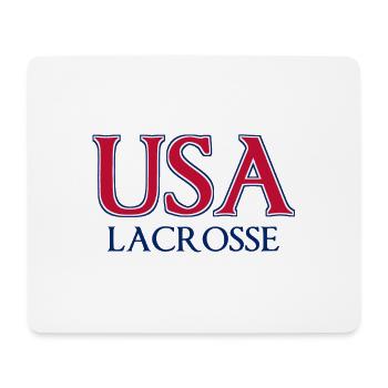 USA Lacrosse - Couleurs nationales - États-Unis - Tapis de souris (format paysage) - blanc - Devant
