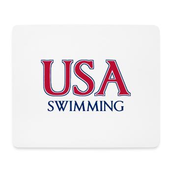 USA Natation - Couleurs Nationales - États-Unis - Tapis de souris (format paysage) - blanc - Devant
