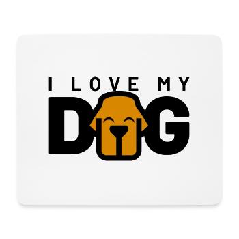 I LOVE MY DOG - Mouse Pad (horizontal) - white - Front
