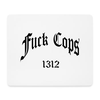 Fuck Cops 1312 - Mousepad (Querformat) - Weiß - Vorne