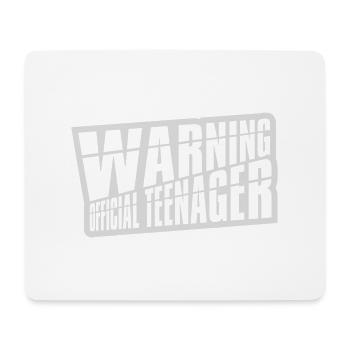 warning official teenager Zitat - Mousepad (Querformat) - Weiß - Vorne