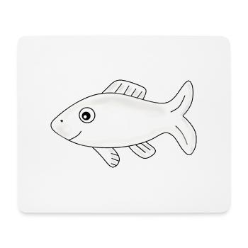 Fisch Shirt Fischmotiv,Angelbekleidung Geschenk - Mousepad (Querformat) - Weiß - Vorne