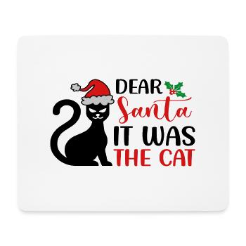 Cher Père Noël, c’était le chat - Tapis de souris (format paysage) - blanc - Devant