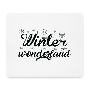 Pays des merveilles de l’hiver - Tapis de souris (format paysage) - blanc - Devant