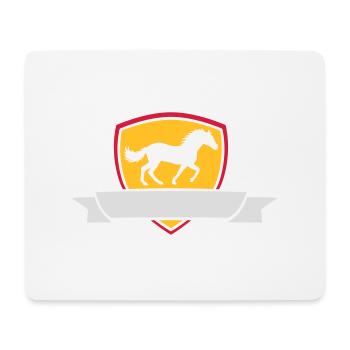 Insert Text Horse Banner - Mouse Pad (horizontal) - white - Front