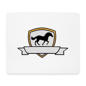 Bouclier d’armoiries du cheval Banner - Tapis de souris (format paysage) - blanc - Devant