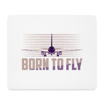 Born To Fly Aviation Pilot Airline - Mousepad (Querformat) - Weiß - Vorne