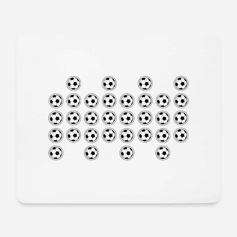 Soccer Fussball - Mousepad (Querformat) - Weiß